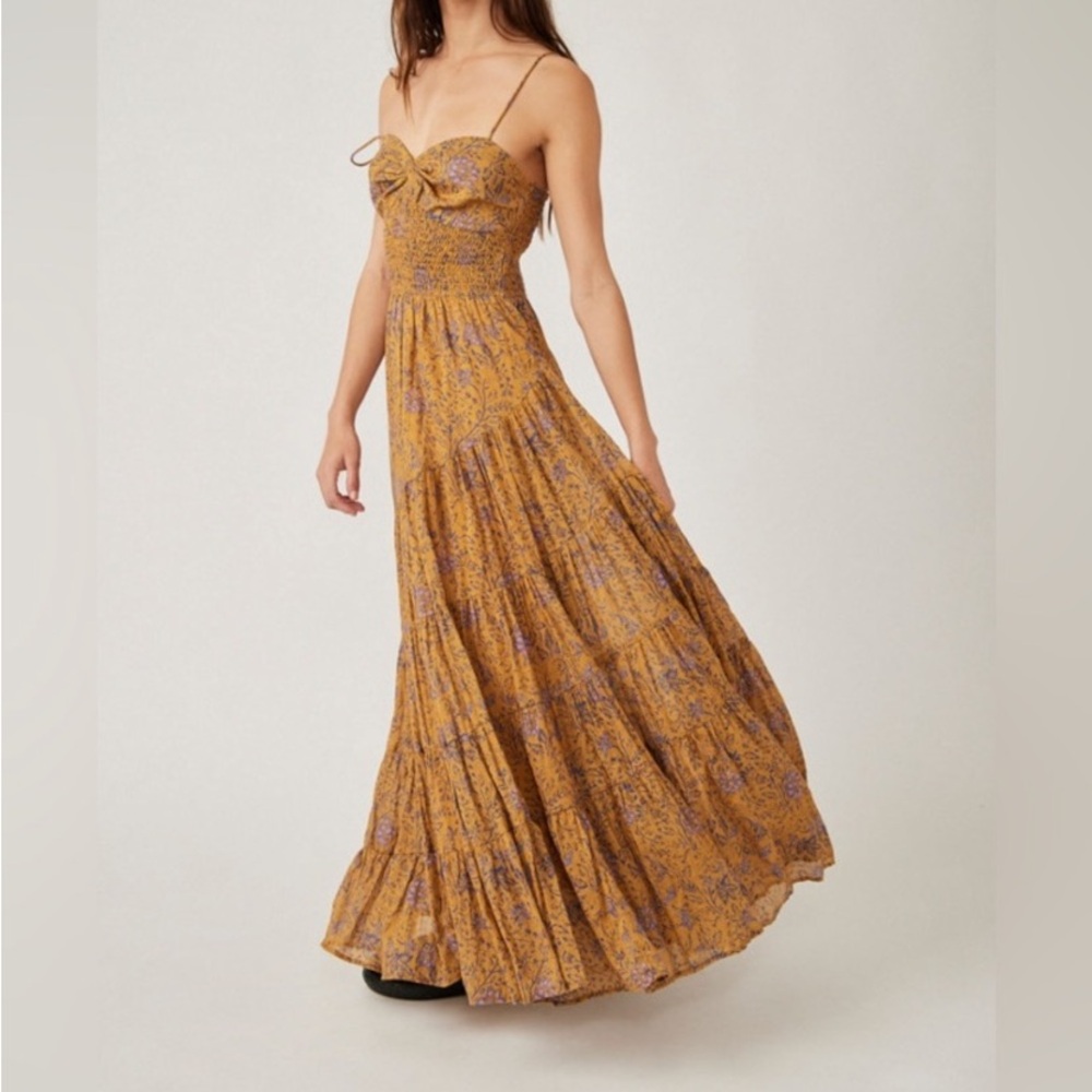 Free People Sundrenched Printed Maxi Dress Size S